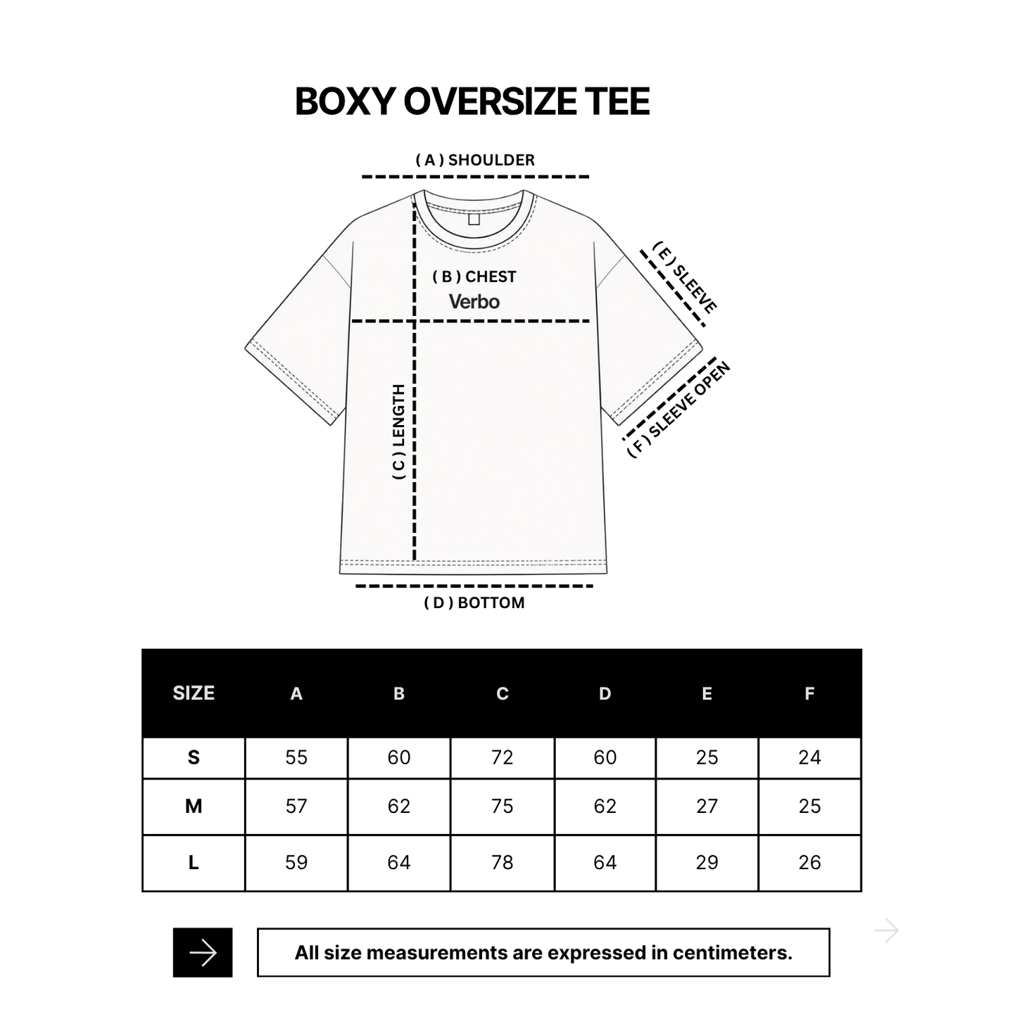 VERBO Apple Boxy Oversized Tee – Original (Broken White)