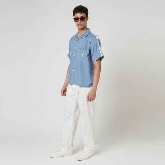 VERBO Flock Shirt - Pacific Blue