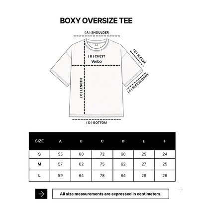 VERBO Apple Boxy Oversized Tee – Original (Broken White)