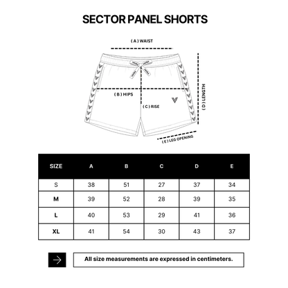 VERBO Sector Panel Track Shorts – Broken White