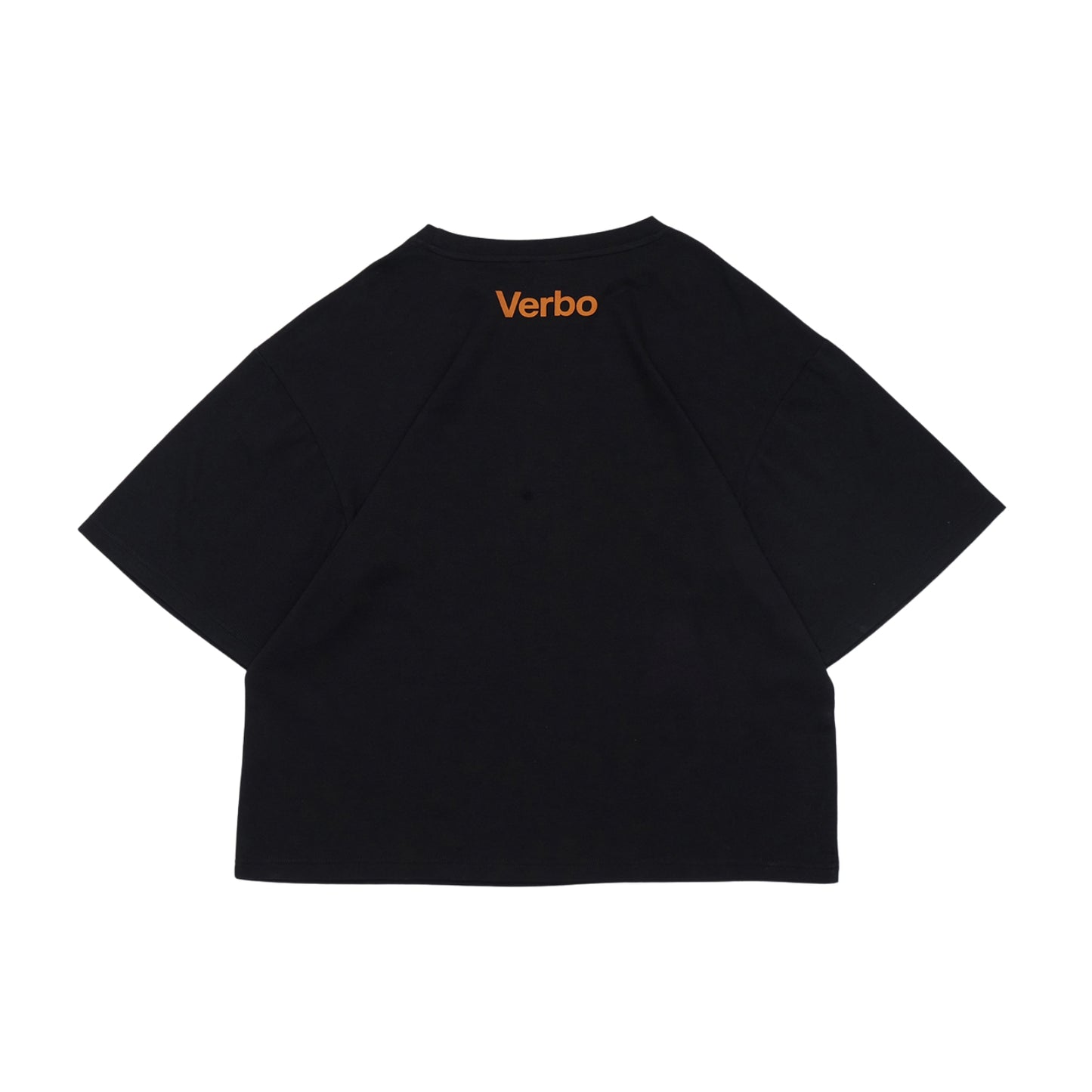 VERBO Coffee Boxy Oversized Tee  - WAKE UP! Side Print (Noir)