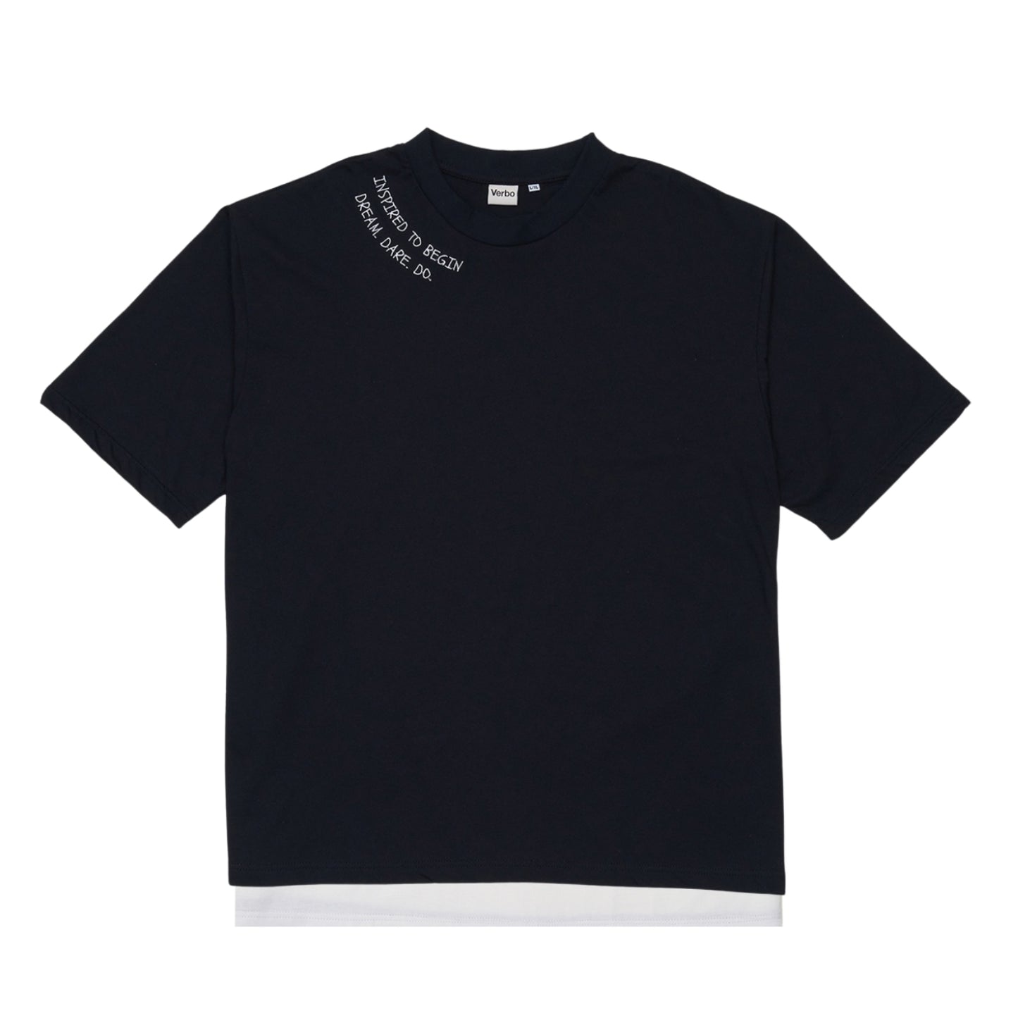 VERBO Inspired to Begin Layer Tee - Embroidered (Noir)