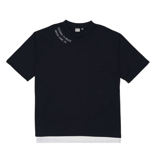 VERBO Inspired to Begin Layer Tee - Embroidered (Noir)
