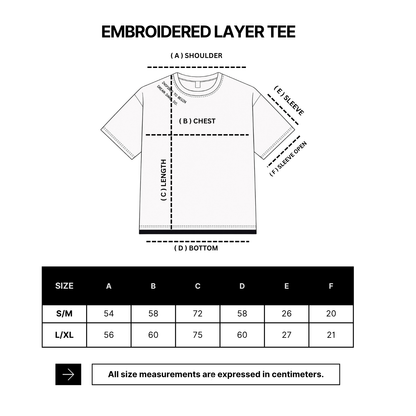 VERBO Inspired to Begin Layer Tee - Embroidered (Broken White)