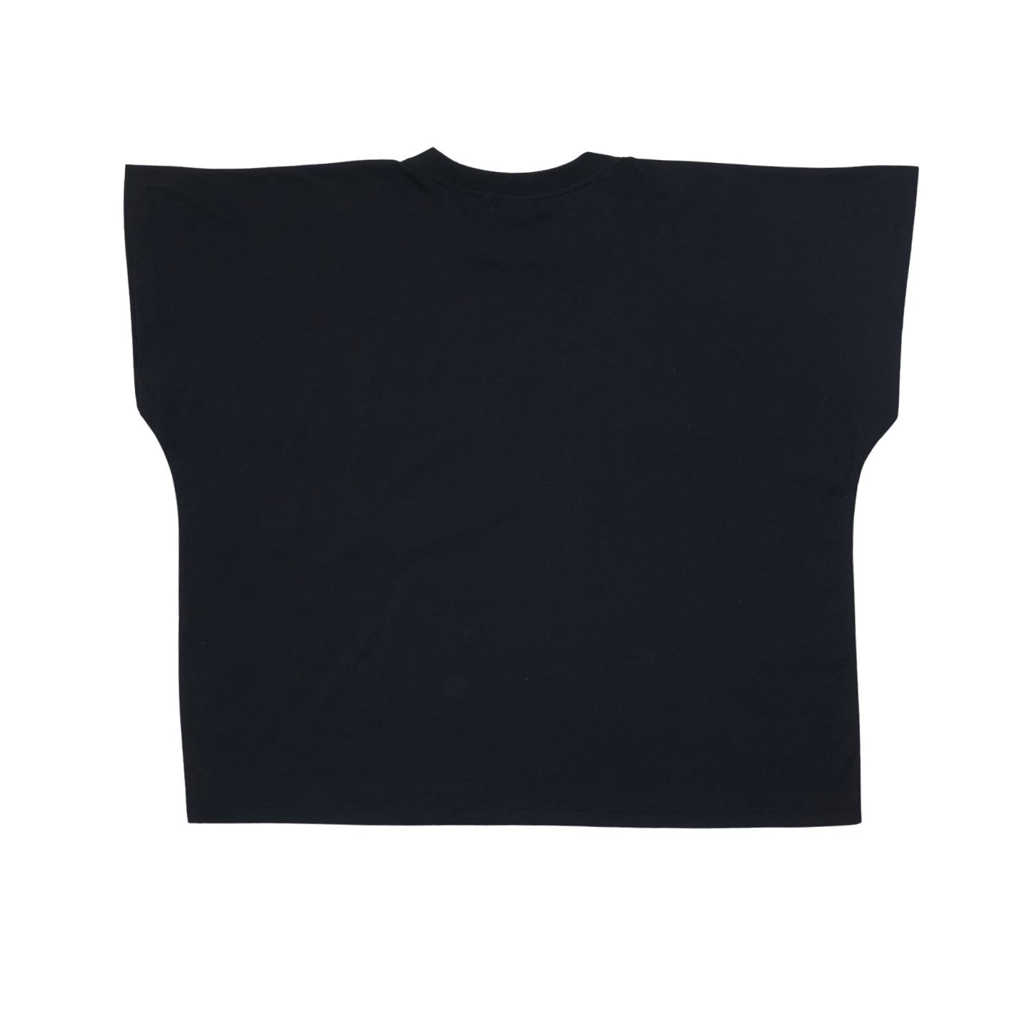 Back view of the VERBO Noir black cropped tank top showing the premium cotton fabric and boxy oversized fit.