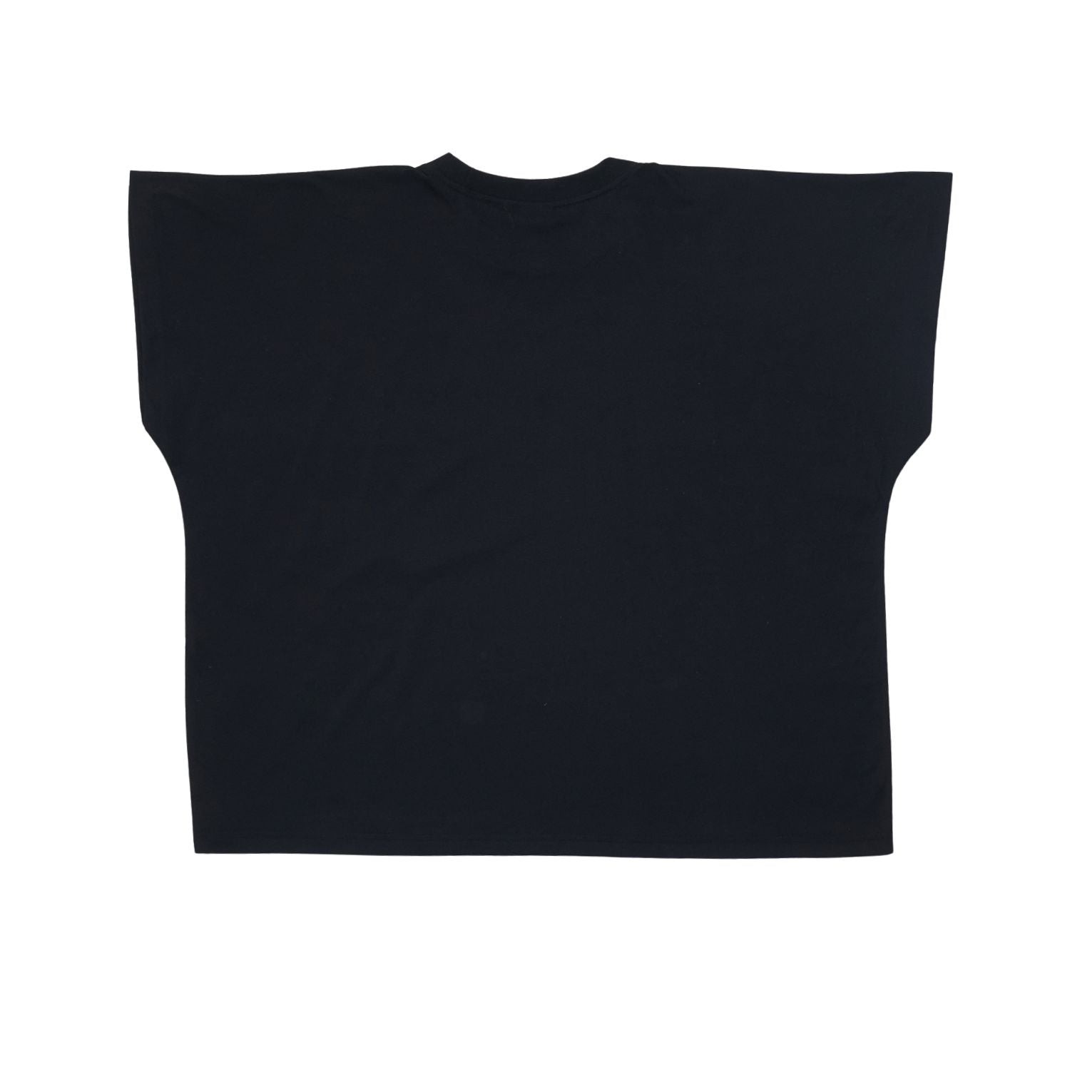 Back view of the VERBO Noir black cropped tank top showing the premium cotton fabric and boxy oversized fit.