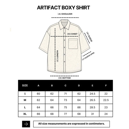 VERBO Artifact Boxy Shirt – Raindrop (Ivory)