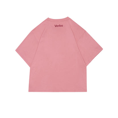 VERBO Cherries Boxy Oversized Tee - Ripe & Ready (Rose Tan)