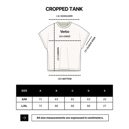 VERBO Cropped Tank – (Broken White)