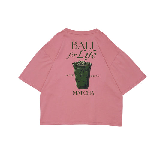 VERBO Matcha Boxy Oversized Tee - Bali For Life (Rose Tan)