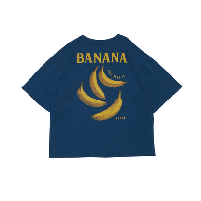 VERBO Banana Boxy Oversized Tee - Just Peel It (Stargazer)