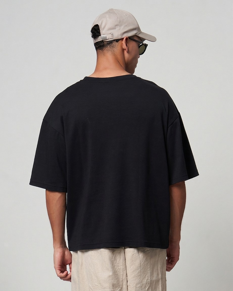 VERBO Essential Boxy Oversized Tee – (Noir)