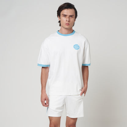 VERBO Padel Club Tee - Broken White / Powder Blue
