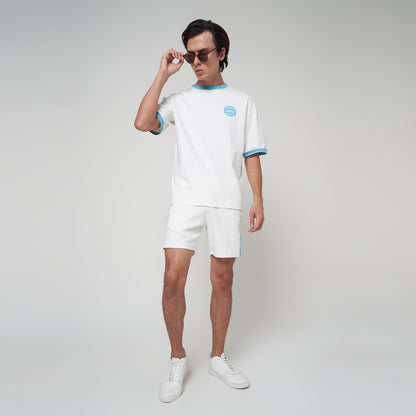 VERBO Padel Club Tee - Broken White / Powder Blue