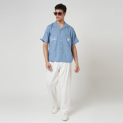 VERBO Flock Shirt - Pacific Blue