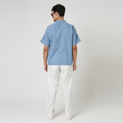 VERBO Flock Shirt - Pacific Blue