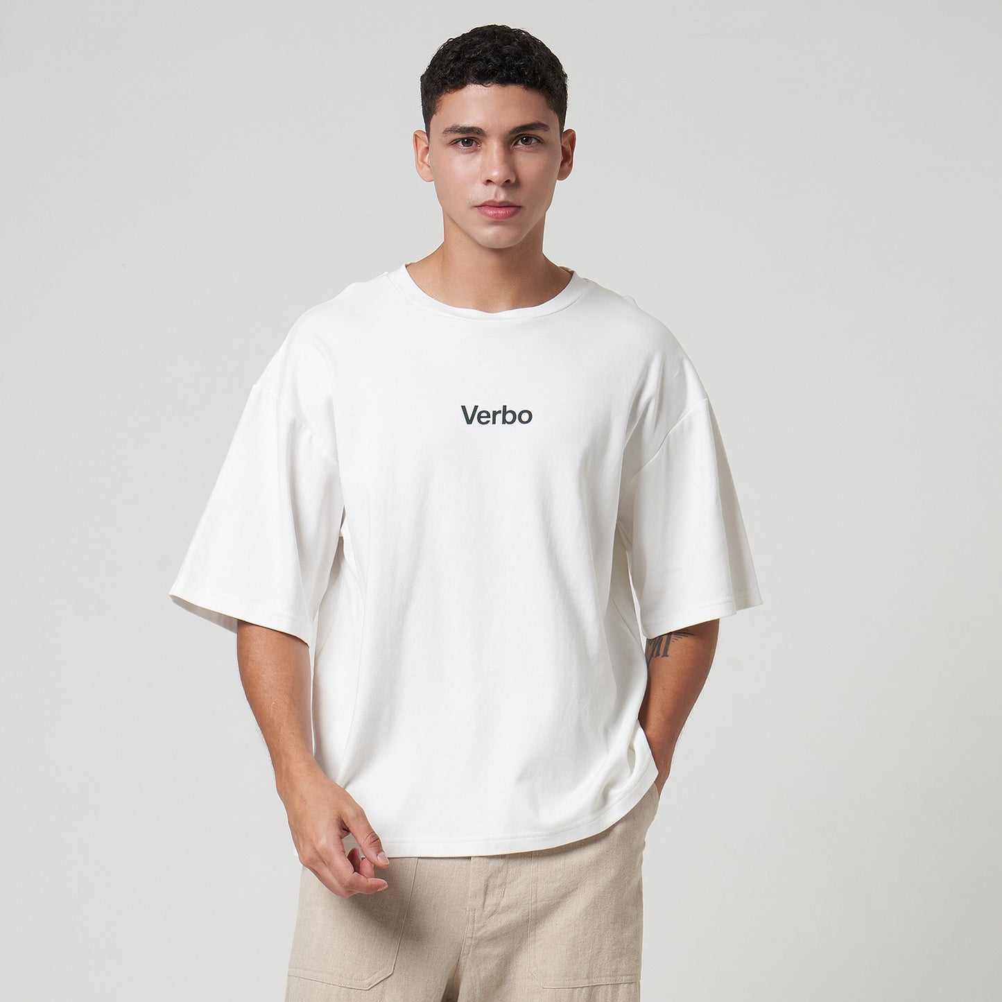 VERBO Lemons Boxy Oversized Tee – Sour, Sweet & a Little Wild (Broken White)