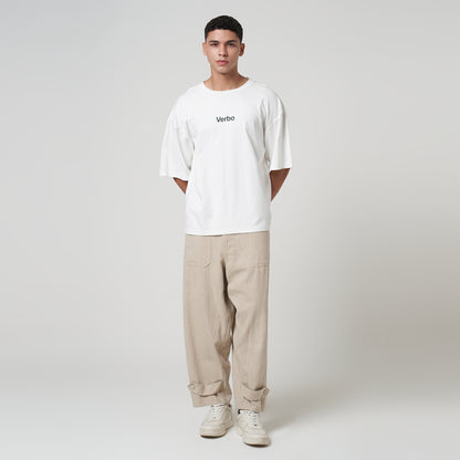 VERBO Lemons Boxy Oversized Tee – Sour, Sweet & a Little Wild (Broken White)