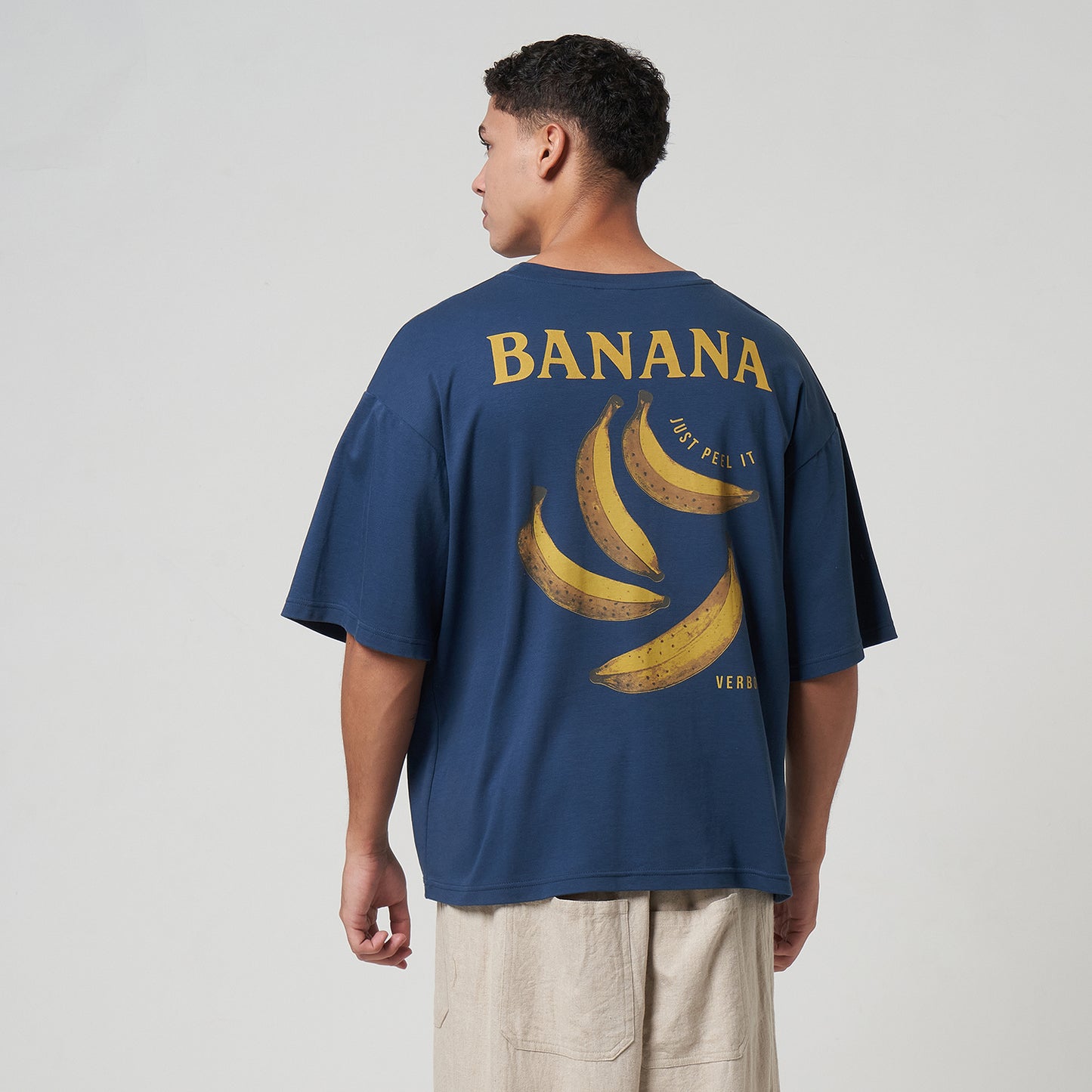 VERBO Banana Boxy Oversized Tee - Just Peel It (Stargazer)