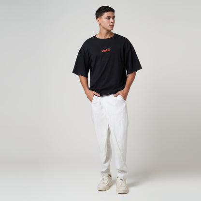 VERBO Orange Boxy Oversized Tee - Vitamin C Bomb (Noir)