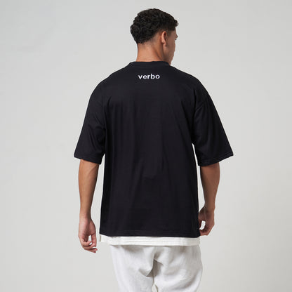 VERBO Inspired to Begin Layer Tee - Embroidered (Noir)