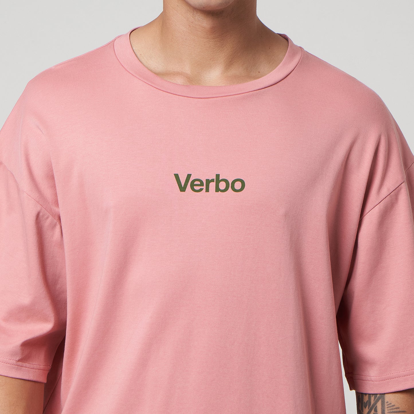 VERBO Matcha Boxy Oversized Tee - Bali For Life (Rose Tan)