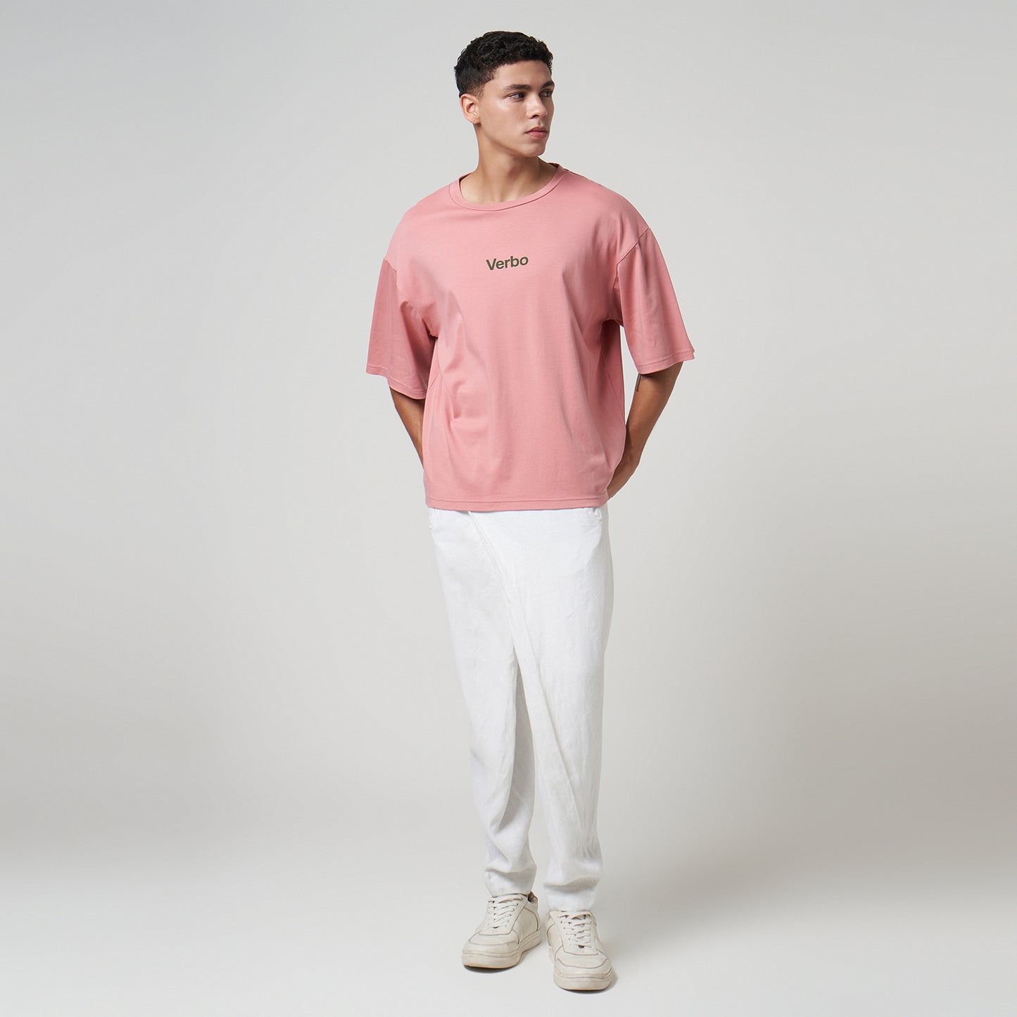 VERBO Matcha Boxy Oversized Tee - Bali For Life (Rose Tan)