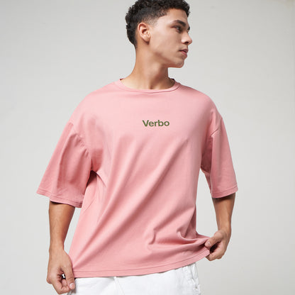 VERBO Matcha Boxy Oversized Tee - Bali For Life (Rose Tan)