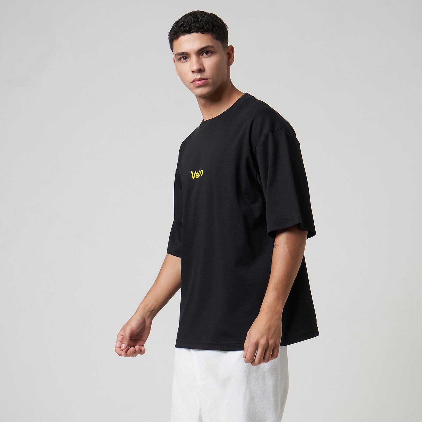 VERBO Flocking Boxy Tee (Noir)