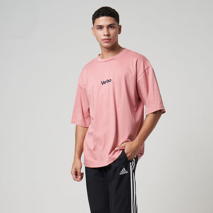 VERBO Flocking Boxy Tee (Rose Tan)