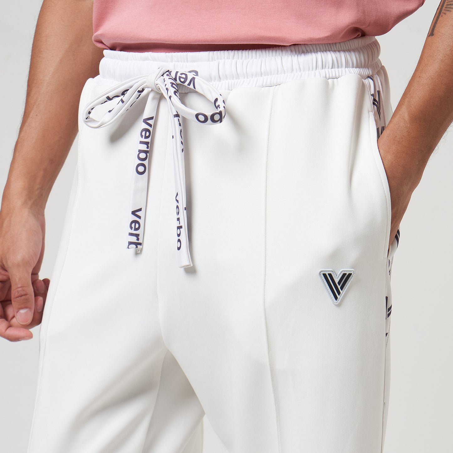 VERBO Sector Panel Track Pants - (Broken White)