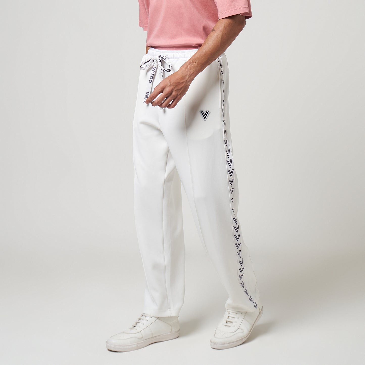 VERBO Sector Panel Track Pants - (Broken White)