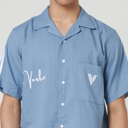 VERBO Flock Shirt - Pacific Blue