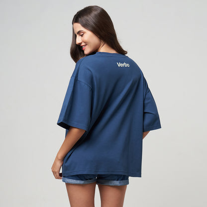 VERBO Ice Cream Boxy Oversized Tee – I Melt for You (Stargazer)