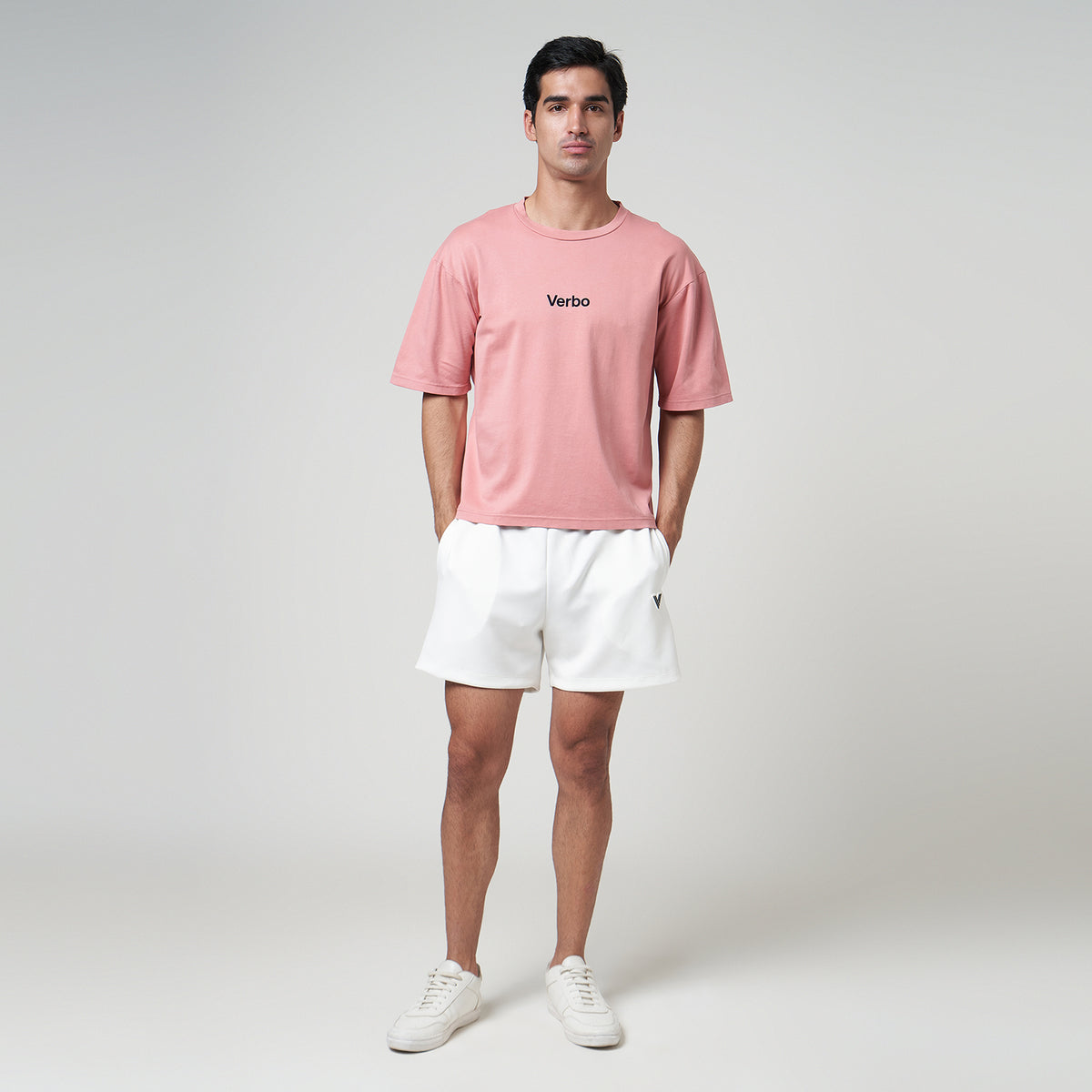 VERBO Sector Panel Track Shorts – Broken White