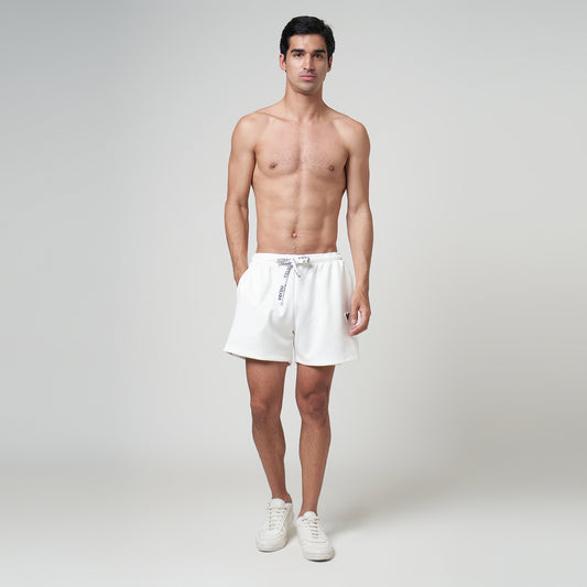 VERBO Sector Panel Track Shorts – Broken White