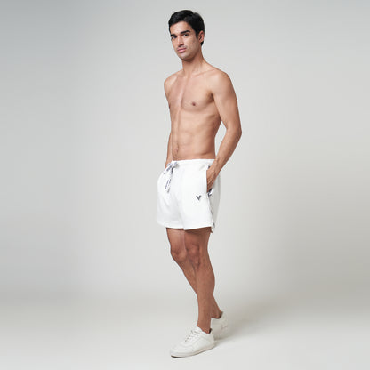 VERBO Sector Panel Track Shorts – Broken White