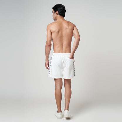 VERBO Sector Panel Track Shorts – Broken White