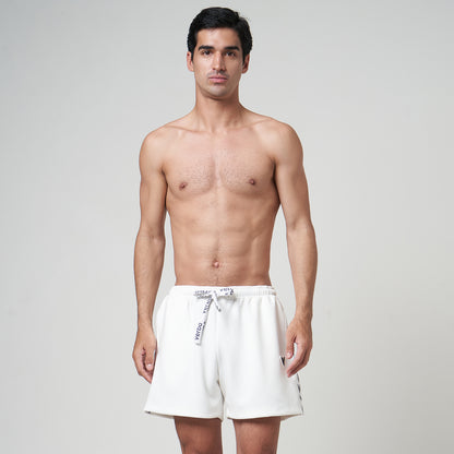 VERBO Sector Panel Track Shorts – Broken White
