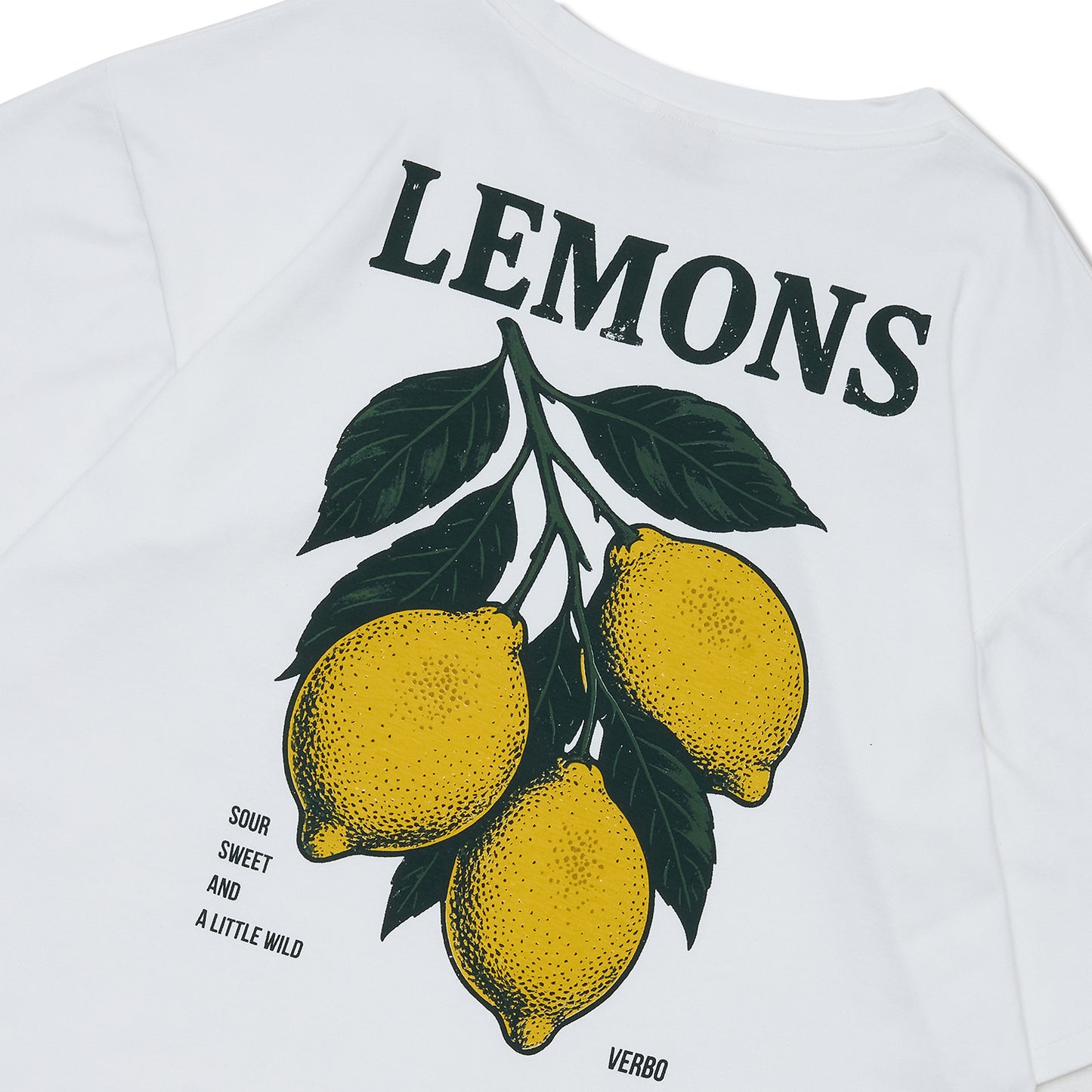 VERBO Lemons Boxy Oversized Tee – Sour, Sweet & a Little Wild (Broken White)