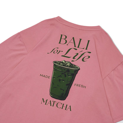 VERBO Matcha Boxy Oversized Tee - Bali For Life (Rose Tan)