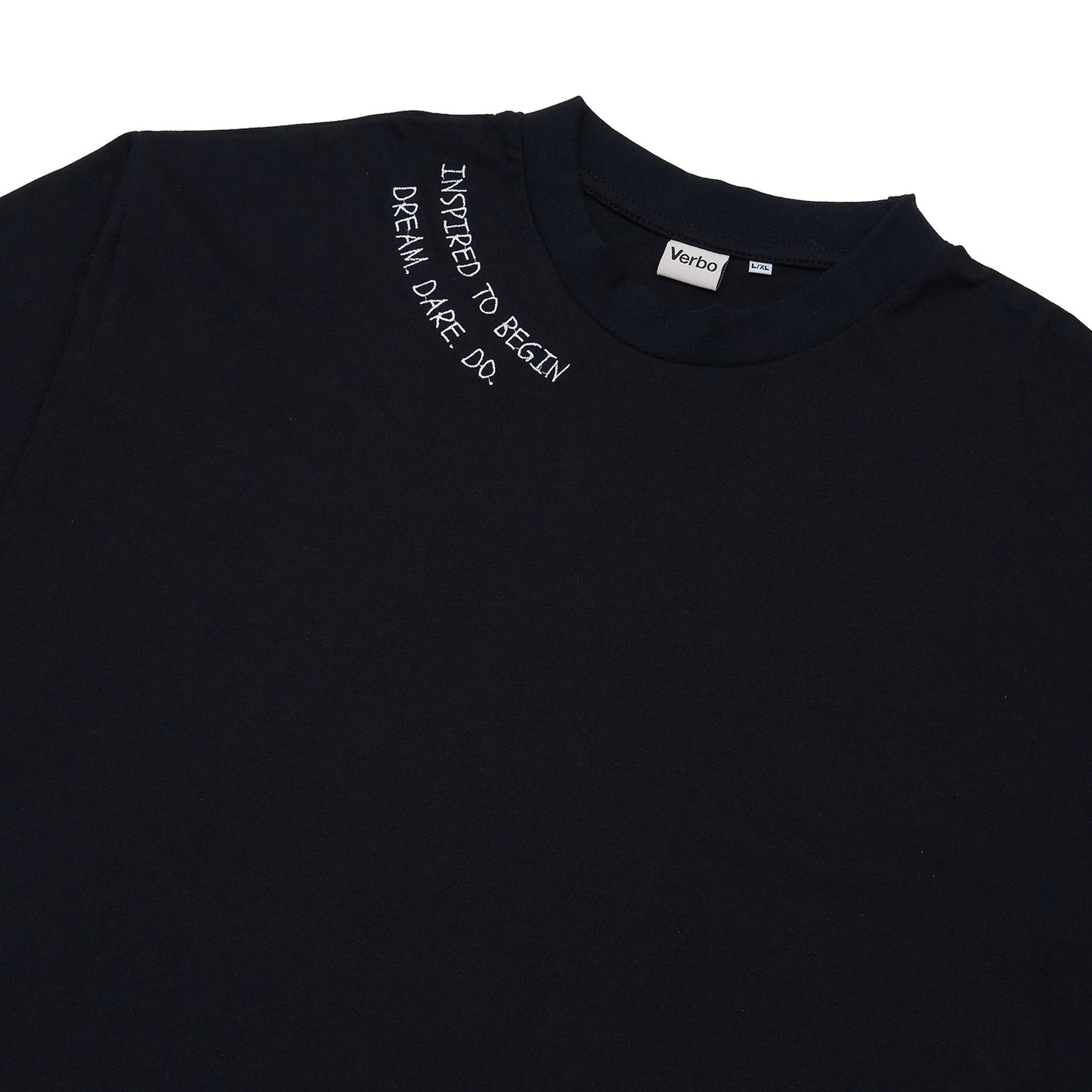 VERBO Inspired to Begin Layer Tee - Embroidered (Noir)