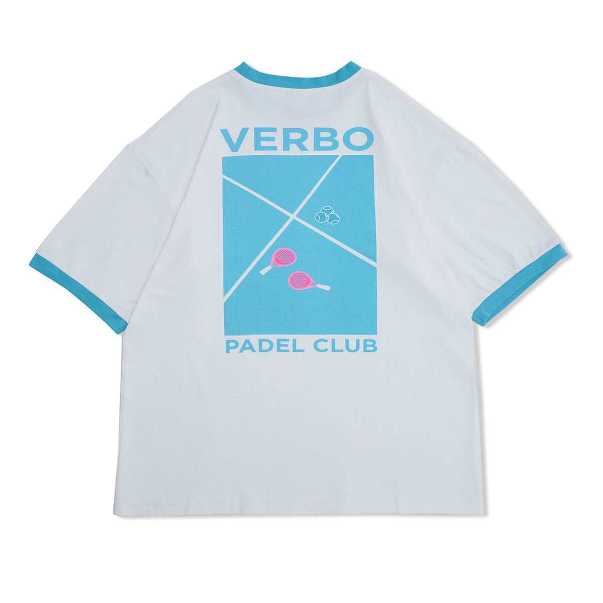VERBO Padel Club Tee - Broken White / Powder Blue