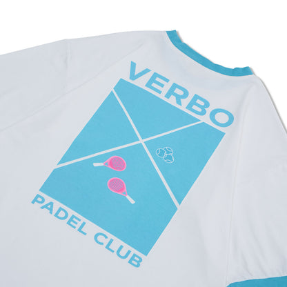 VERBO Padel Club Tee - Broken White / Powder Blue