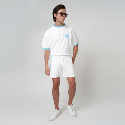 VERBO Rally Shorts - Broken White / Powder Blue