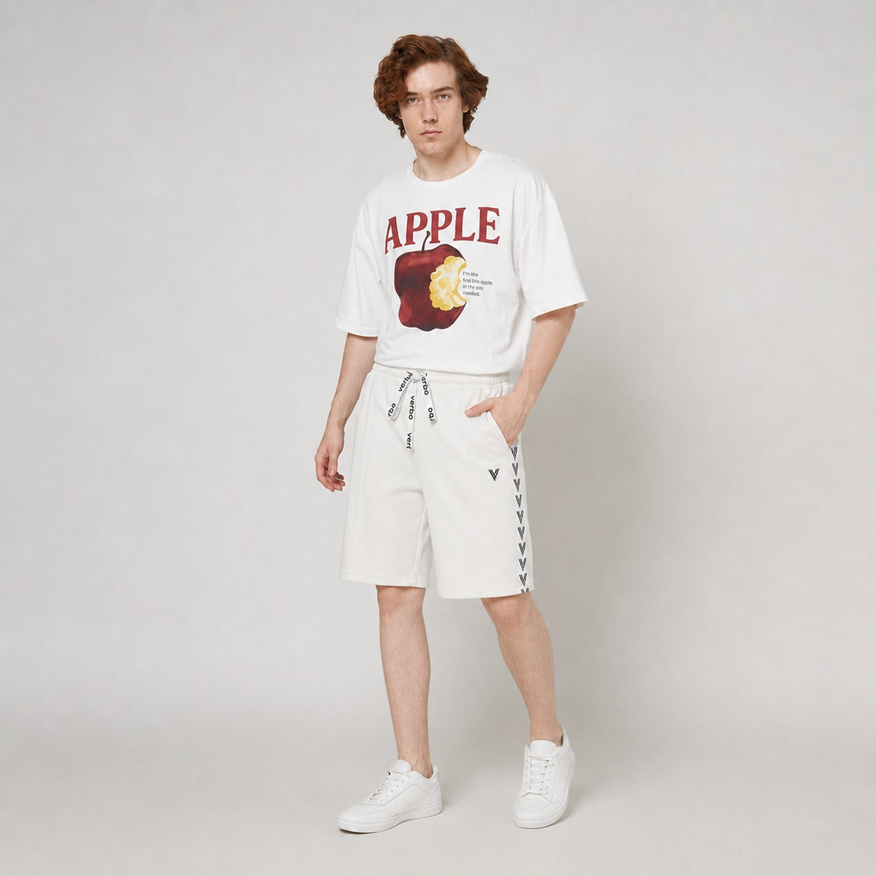VERBO Sector Panel Baggy Shorts - (Broken White) | PRE-ORDER