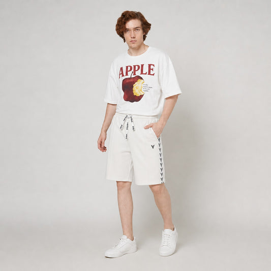 VERBO Sector Panel Baggy Shorts - (Broken White) | PRE-ORDER