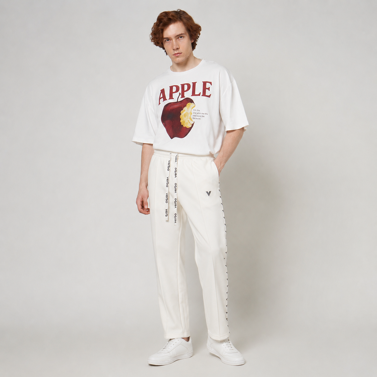VERBO Sector Panel Track Pants - (Broken White)